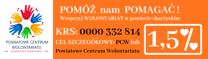 Przekaż 1,5 procent podatku na wolontariat w powiecie skarżyskim
